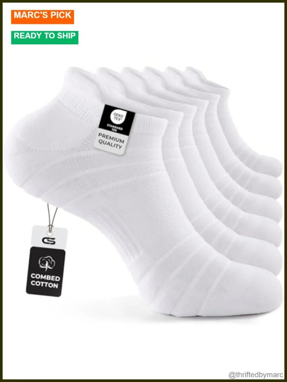 6 Pack Athletic Running Ankle Socks Cotton Low Cut Cushioned Anti-Blister